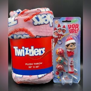 Twizzlers Pink Plush Throw Blanket